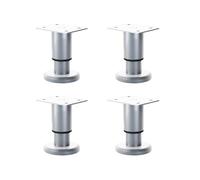 Wdbild 4Pcs Altezza Regolabile Mobili Gambe Metallo Rotondo Governo Piedini di Ricambio Per Cassetto Comò Tavolo Divano Per Cabinet