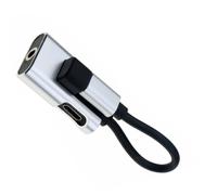 Wdbild Adattatore convertitore porta auricolare in alluminio da 3,5 mm adatto per dispositivi di tipo C consente la ricarica della riproduzione del suono allo stesso tempo Adattatore telefonico in