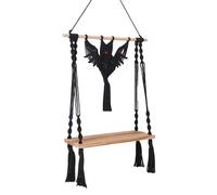 Wdbild Appendiabiti da parete a forma di pipistrello fatto a mano alla moda per decorazioni domestiche Halloween intrecciato a mano corda di cotone appesi a parete appendiabiti
