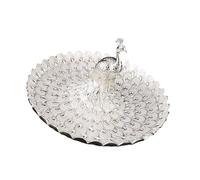 Wdbild Artistic Pavoni in metallo goffrato ciotola di frutta antiruggine 20 cm vassoio decorativo per feste e casa display ciotola decorativa