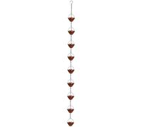 Wdbild Artistic Rain Collection Chain Con Metal Flower Cups Easy Grondaie Conversione Rilassante Uditivo Giardino Regalo Impermeabile Catena Pioggia Per Il Drenaggio Del Tetto