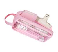 Wdbild Astuccio trasparente resistente all'acqua, grande capacità, organizer per penne, per scuola, ufficio, viaggi, uso resistente all'acqua, custodia per accessori da scrivania, Multicolore