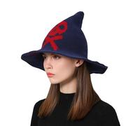 Wdbild Berretto, cappello da strega per feste di Halloween, feste in maschera, festival, cappelli con bordo largo per un look elegante da festa
