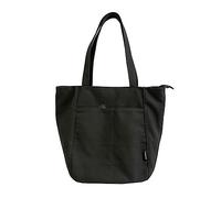 Wdbild Borsa a tracolla alla moda spaziosa borsa casual da donna grande capacità per scuola e uso casual, Nero