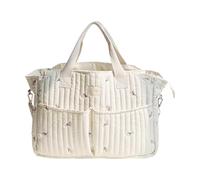 Wdbild Borsa a tracolla da viaggio con motivo ricamato con scomparti multipli antispruzzi Borsa a tracolla per pannolini di grande capacità Scomparti multifunzionali, C