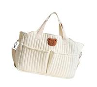 Wdbild Borsa a tracolla da viaggio con motivo ricamato con scomparti multipli antispruzzi Borsa a tracolla per pannolini di grande capacità Scomparti multifunzionali, Orso singolo