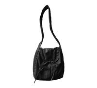 Wdbild Borsa a tracolla in nylon alla moda spaziosa e versatile per studenti, professionisti e avventurieri, Nero