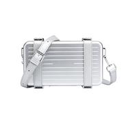 Wdbild Borsa a tracolla moderna per le donne morbida testurizzata tessuto scamosciato interno spazioso retrò ispirato lavoro borsa casual compatta città donna quotidiana, Argento, One Size