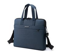 Wdbild Borsa a tracolla per computer portatile da 14 pollici, colore nero/blu/grigio, Blu