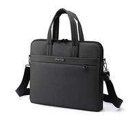 Wdbild Borsa a tracolla per computer portatile da 14 pollici, colore nero/blu/grigio, Nero