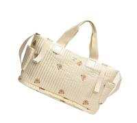 Wdbild Borsa a tracolla per maternità borsa portatile con ampio spazio per forniture per bambini con bel motivo ricamato borsa portatile per asilo nido, Modello Orso