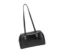 Wdbild Borsa a tracolla per tutti i giorni per pendolari da donna spaziosa borsa a cuscino ascellare casual pratica borsa in PU per uso quotidiano pratica borsa casual in pelle PU, Nero , One Size