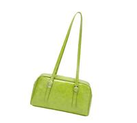 Wdbild Borsa a tracolla per tutti i giorni per pendolari da donna spaziosa borsa a cuscino ascellare casual pratica borsa in PU per uso quotidiano pratica borsa casual in pelle PU, Verde fluorescente