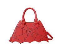 Wdbild Borsa a tracolla unica in pelle PU borsa a tracolla semplice borsa a tracolla borsa a forma di pipistrello per uso quotidiano, Rosso