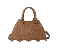 Wdbild Borsa a tracolla unica in pelle PU borsa a tracolla semplice borsa a tracolla borsa a forma di pipistrello per uso quotidiano, cachi
