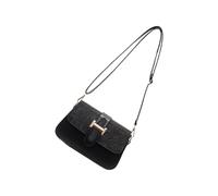 Wdbild Borsa da donna Paillettes Messaggeri Tracolla in pelle PU Borsa a tracolla Semplice Quotidiano Trendy Incontri Donne Crossbody in pelle PU Messenger Square Simple Shoulder, Nero , One Size