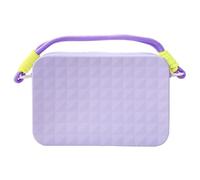 Wdbild Borsa da viaggio, con inserto in silicone per borsa da spiaggia, portafoglio, porta cellulare, cosmetici, per viaggi e uso all'aperto, Viola, 19.5*12*3.55cm