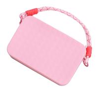 Wdbild Borsa da viaggio, con inserto in silicone per borsa da spiaggia, portafoglio, porta cellulare, cosmetici, per viaggi e uso all'aperto, rosa, 19.5*12*3.55cm