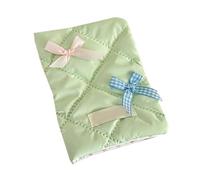 Wdbild Borsa da viaggio, dolci fiocchi porta passaporti stile coreano passaporti copertine organizzatori porta carte passaporti porta passaporti cover custodia per carte, Verde, 11.5*14cm