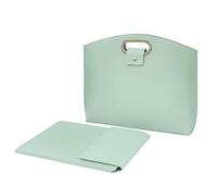 Wdbild Borsa Del Computer Portatile Per Le Donne 13.3/14 pollice Borsa Del Computer Affari Ufficio Valigette Grande Capacità Borsa Professionale Gadget Storage Soluzione, Verde menta