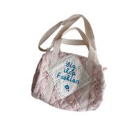 Wdbild Borsa di grande capacità con disegni floreali borsa mamma borsa alla moda cotone mamma borsa grande per la moda in avanti ragazza e bambini multifunzionale bambino, Blu