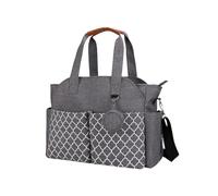 Wdbild Borsa per capezzoli geometrica multicolore borsa da esterno per maternità e neonato borsa a tracolla singola borsa per allattamento al bambino, Grigio