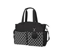 Wdbild Borsa per capezzoli geometrica multicolore borsa da esterno per maternità e neonato borsa a tracolla singola borsa per allattamento al bambino, Nero