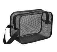 Wdbild Borsa per il trucco, borsa da doccia in rete per palestra, viaggi, campeggio e dormitorio, essenziale ad asciugatura rapida, portatile, da appendere, organizer per articoli da toeletta, Xiaohei