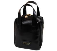 Wdbild Borsa per il trucco, borsa organizer per trucco di grande capacità per le donne funzionale custodia da viaggio con borsa da toeletta multistrato, Nero elegante, 16.5*9*28cm