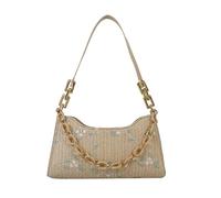 Wdbild Borsa tote da donna alla moda a maglia borsa da donna borsa da donna elegante borsa a tracolla a catena borsa ascellare per ragazze, cachi