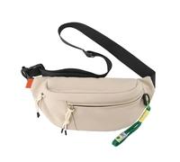 Wdbild Borse a mano e borse a tracolla, alla moda Sport Running Marsupio di grande capacità Nylon Borse da cintura Ciclismo Crossbody Borsa da petto per uomini e donne, bianco, Taglia unica