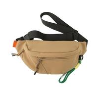 Wdbild Borse a mano e borse a tracolla, alla moda Sport Running Marsupio di grande capacità Nylon Borse da cintura Ciclismo Crossbody Borsa da petto per uomini e donne, cachi, Taglia unica