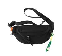 Wdbild Borse a mano e borse a tracolla, alla moda Sport Running Marsupio di grande capacità Nylon Borse da cintura Ciclismo Crossbody Borsa da petto per uomini e donne, Nero , Taglia unica