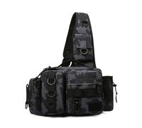 Wdbild Borse da campeggio Grande Capacità Pesca Attrezzatura Borsa Escursionismo Crossbody Marsupio Outdoor Viaggi Borsa a tracolla, A