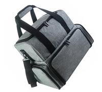 Wdbild Borse da donna, custodia portatile per smalti, con doppio strato, organizer per strumenti per manicure e scomparto per asciugare le unghie, grigio, 40 x 29 x 38 cm