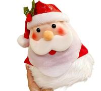 Wdbild Cappello a cilindro, caldo cappello di Babbo Natale in peluche, regolabile, confortevole, unisex, ideale per feste e riunioni