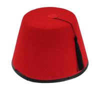 Wdbild Cappello a cilindro, cappello esotico a tema tacchino con nappe nere, cappelli a tema egiziano, copricapo unico