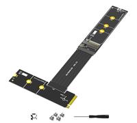 Wdbild Cavo di prolunga NVME per disco solido, lunghezza 30 cm, supporta doppie interfacce dischi 2230-2280, non necessita di driver, cavo di prolunga per disco di alimentazione esterno