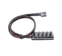 Wdbild Cavo splitter a 5 ventole con controllo della velocità e sensori di temperatura PWMs per sistemi di raffreddamento del PC Pwms Speed Control Fan Hub