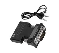 Wdbild Convertitori adattatore da HDTV a VGA leggero Dongle per computer Set Top Box Connettore per monitor PC portatili Proiettori HDTV a VGA Dongle