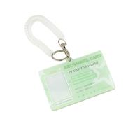 Wdbild Custodia per carte con motivo a ali celestiali custodia leggera in acrilico per badge, chiavi o pass porta carte per badge, Verde, One Size
