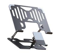 Wdbild Doppio Uso Portatile Alluminio Laptop Risers Stand Con Base Ventilata E Pad Antiscivolo Misura Per 10-17.3Inch Computer