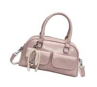 Wdbild Elegante borsa a tracolla con fiocco e borsa a mano pratica borsa a tracolla in PU con spaziosa essenziale organizzata per varie occasioni borsa con ciondolo a fiocco, A, One Size