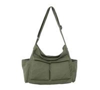 Wdbild Elegante borsa a tracolla in tela di grande capacità per le donne borse a tracolla da viaggio alla moda e funzionali, Verde