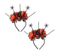 Wdbild Elegante cerchietto con fiori ornamentali per Halloween, copricapo per Halloween per feste in maschera e feste
