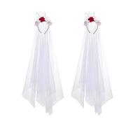 Wdbild Elegante cerchietto con fiori ornamentali per Halloween, copricapo per Halloween per feste in maschera e feste