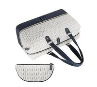 Wdbild & Elegante Mamma Bag Ad Alta Capacità Mamma Bag Con Sezioni Separate Pratico Pannolino Di Stoccaggio Per Le Necessità Del Bambino Shopping Pannolino, Blu scuro e bianco