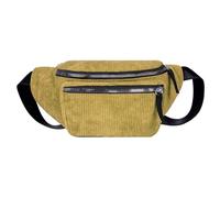 Wdbild Fannys - Marsupio alla moda con tracolla regolabile, tasche con cerniera ovunque, borsa a tracolla, Giallo, Taglia unica