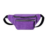 Wdbild Fannys - Marsupio alla moda con tracolla regolabile, tasche con cerniera ovunque, borsa a tracolla, Viola, Taglia unica