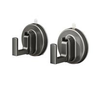 Wdbild Ganci da doccia resistenti, 2 pezzi, in alluminio antiruggine, per bagno, cucina, asciugamani, multifunzione, con ventosa